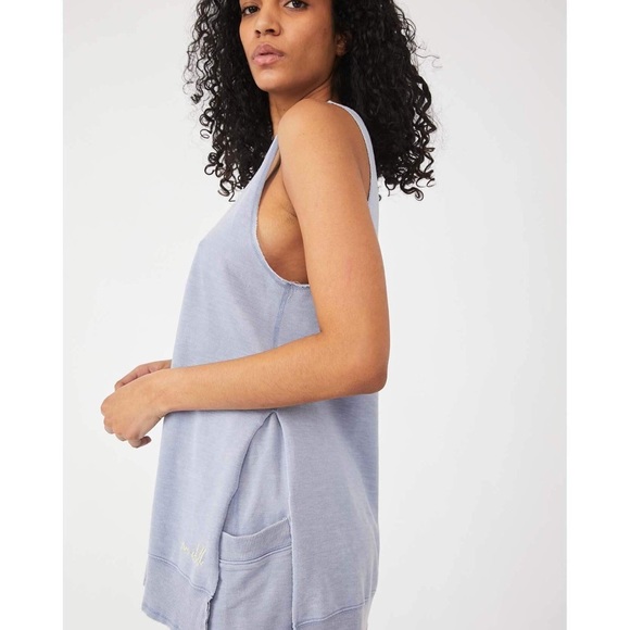 FREE PEOPLE BOHO TOP V-NECK TUNIC TANK 80s RETRO STYLE A3C - Picture 9 of 16